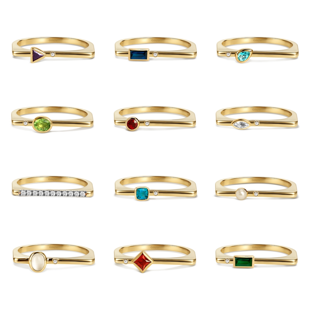 0,08 Karat Pırlanta Beyaz Safir Taşlı Yüzük