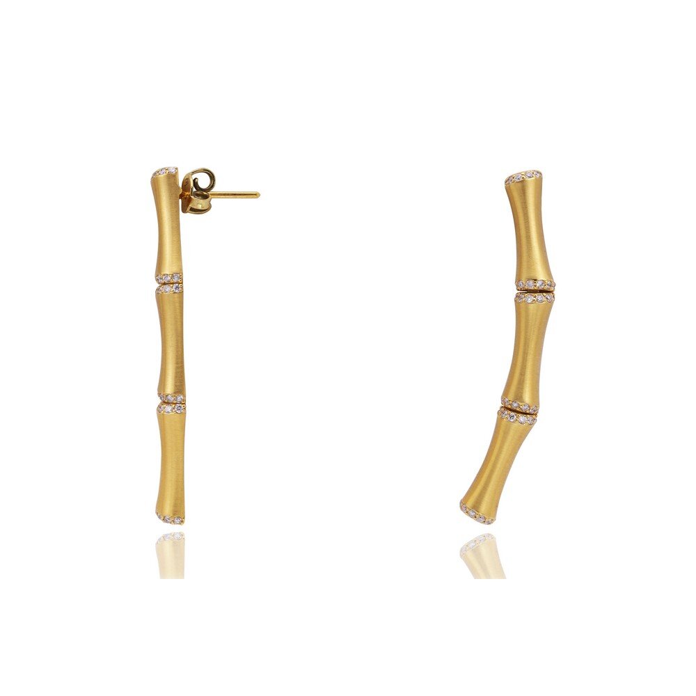 0,63 Karat Pave Pırlanta Küpe