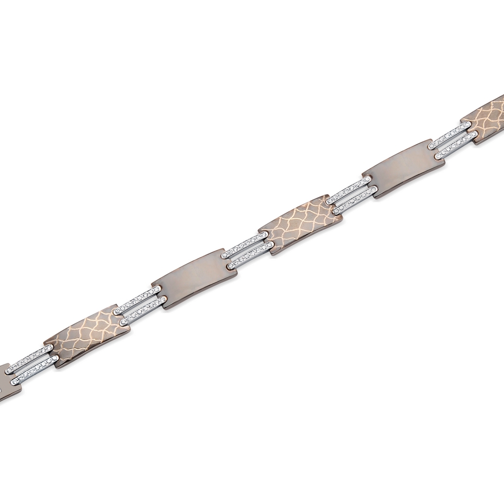 14 Ayar 3 Renkli Altın Erkek Bileklik