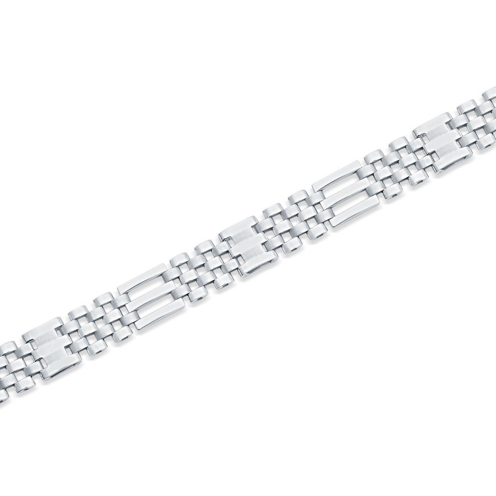 14 Ayar Beyaz Altın Erkek Bileklik