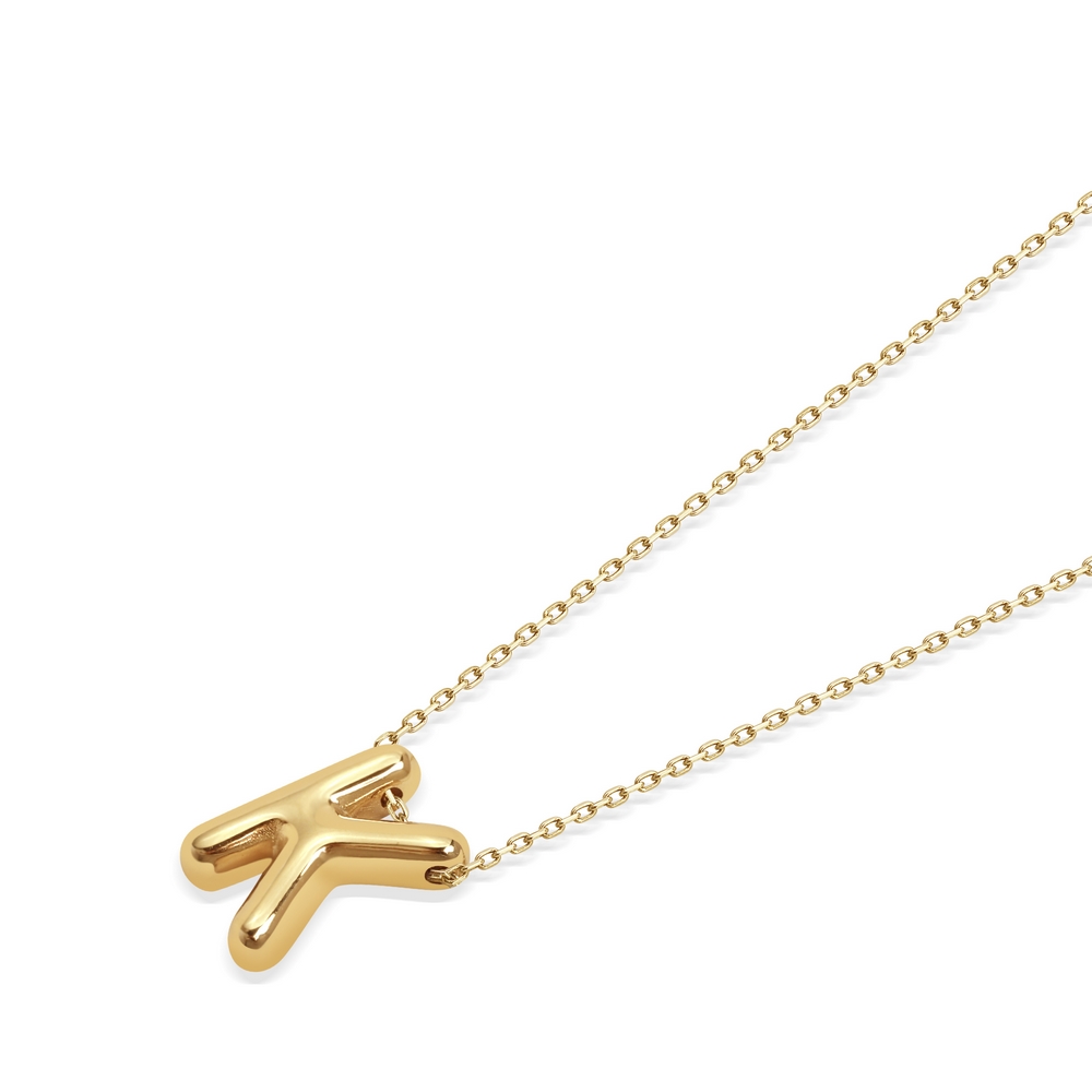 14 Ayar K Harf Bubble Kolye