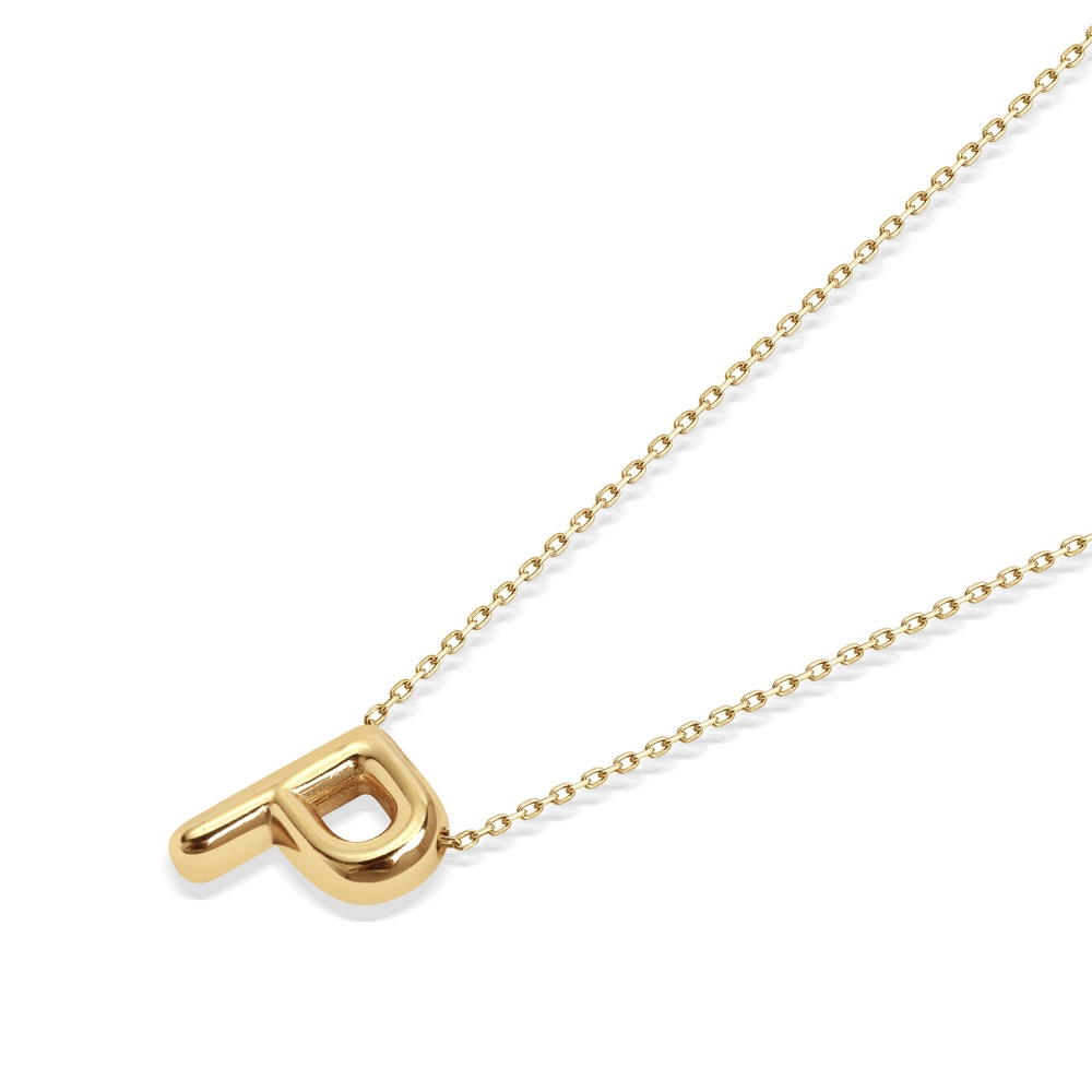 14 Ayar P Harf Bubble Kolye