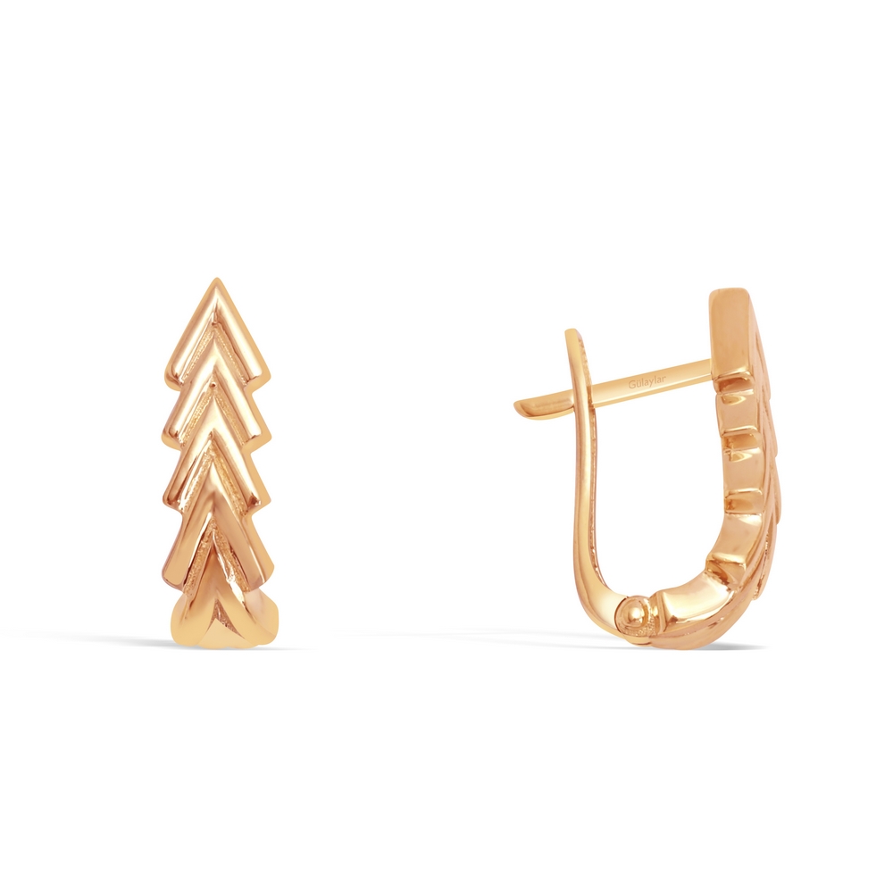 14 Ayar Rose Altın J Küpe