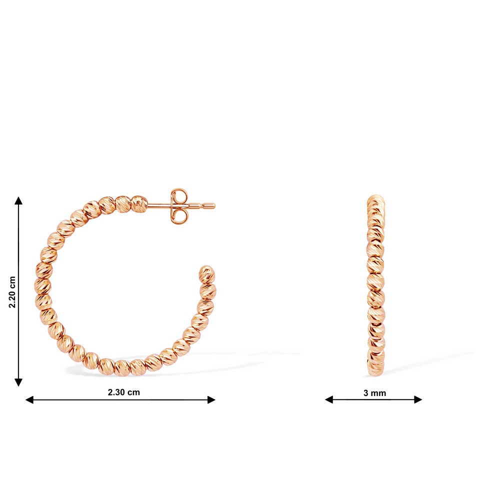 14 Ayar Rose Altın Dorika Küpe