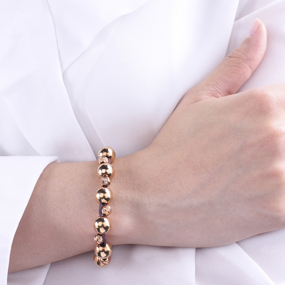 14 Ayar Rose Altın İpli Bileklik