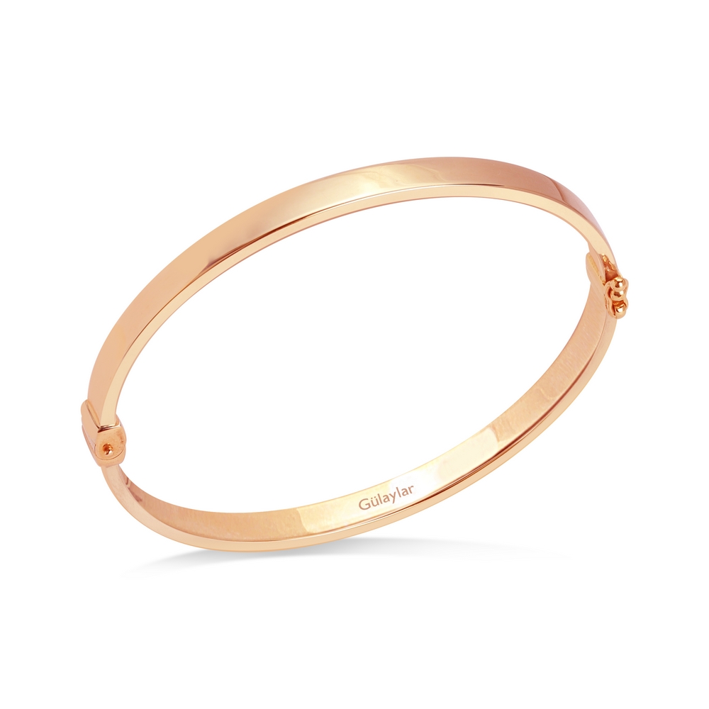 14 Ayar Rose Altın Kibrit Çöpü Kelepçe Bilezik