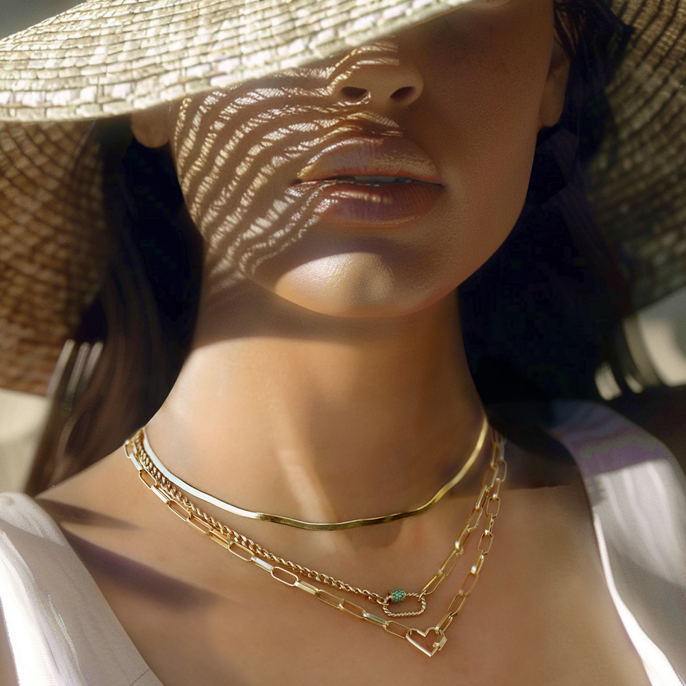 14 Ayar Sarı Altın Balık Sırtı Zincir