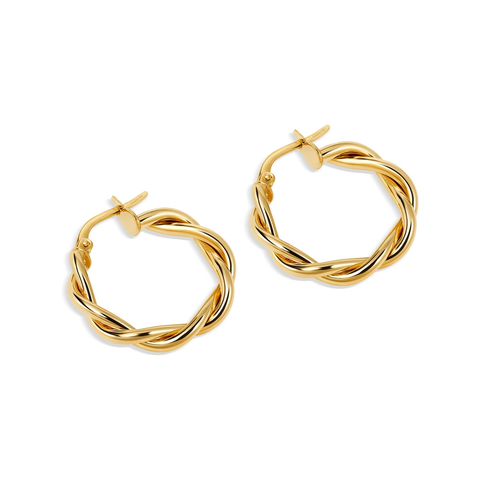 14 Ayar Sarı Altın Burgu Halka Küpe