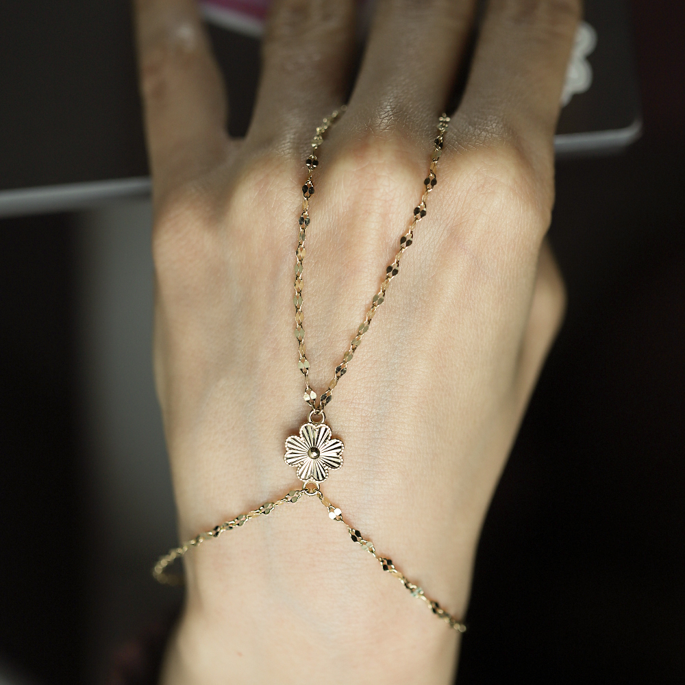 14 Ayar Sarı Altın Çiçek Figürlü Şahmeran