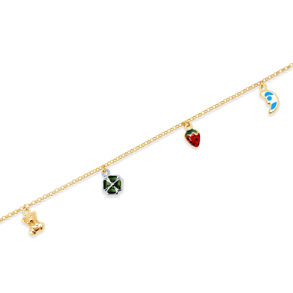 14 Ayar Sarı Altın Çocuk Bileklik