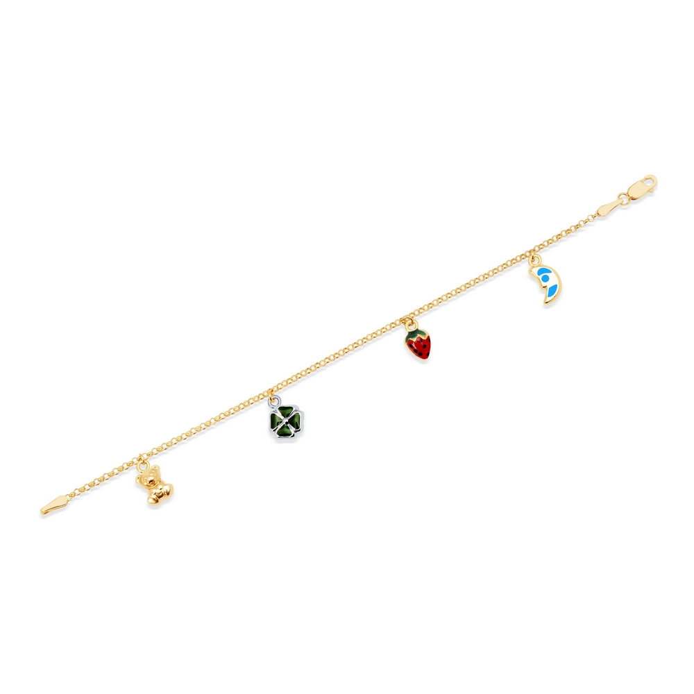 14 Ayar Sarı Altın Çocuk Bileklik