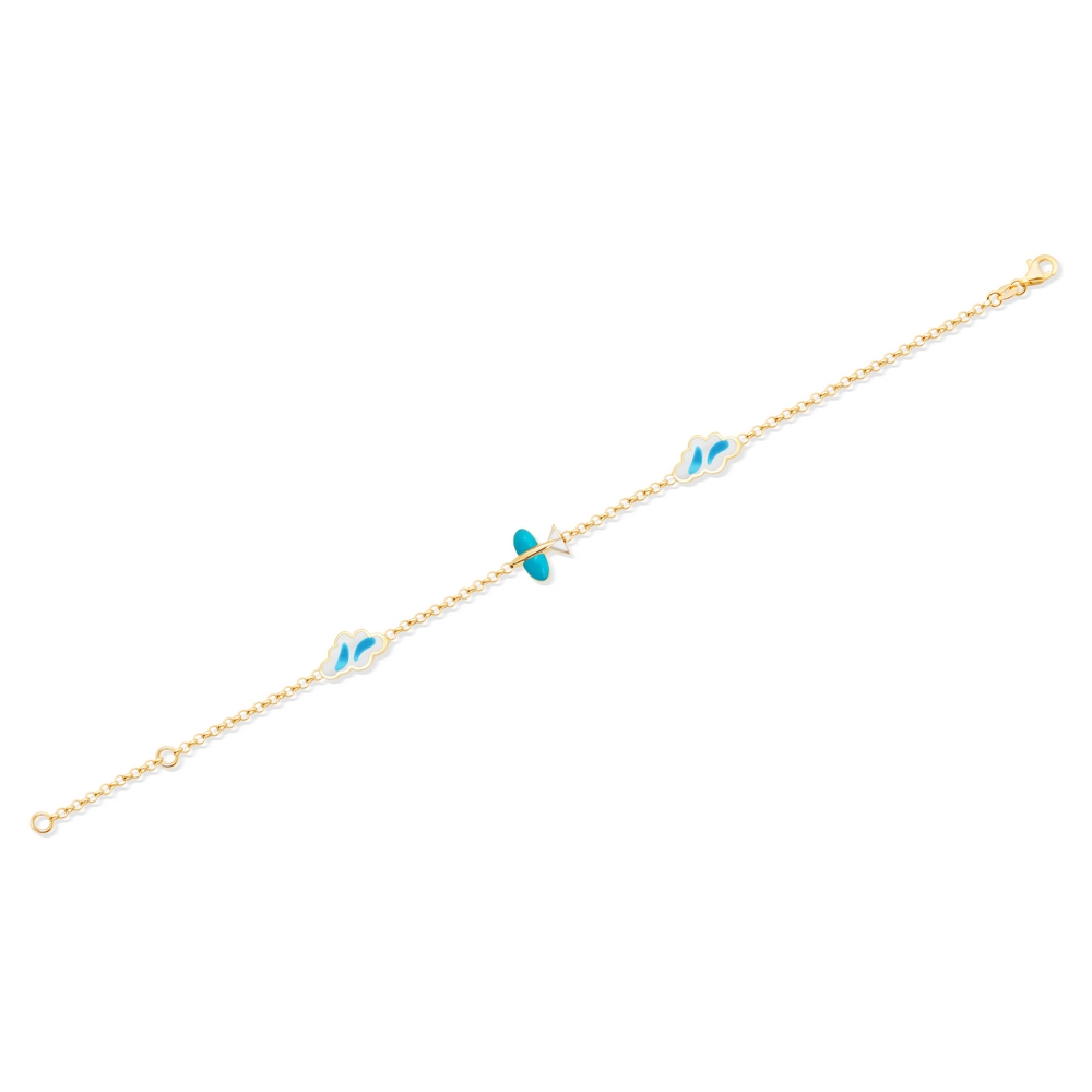 14 Ayar Sarı Altın Çocuk Bileklik