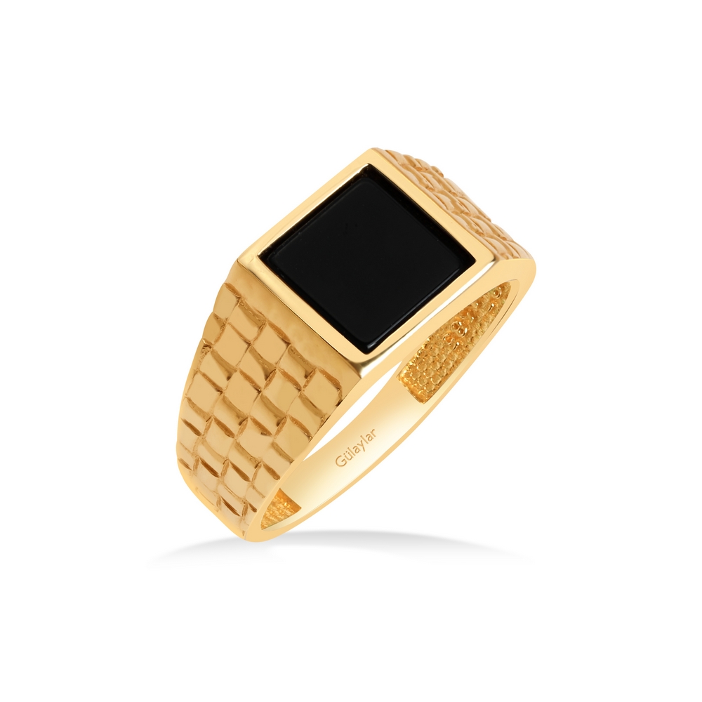 14 Ayar Sarı Altın Erkek Yüzük