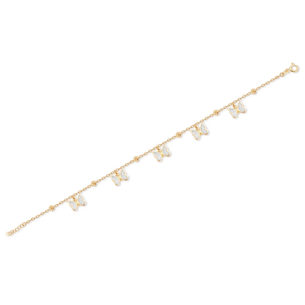 14 Ayar Sarı Altın Figürlü Bileklik