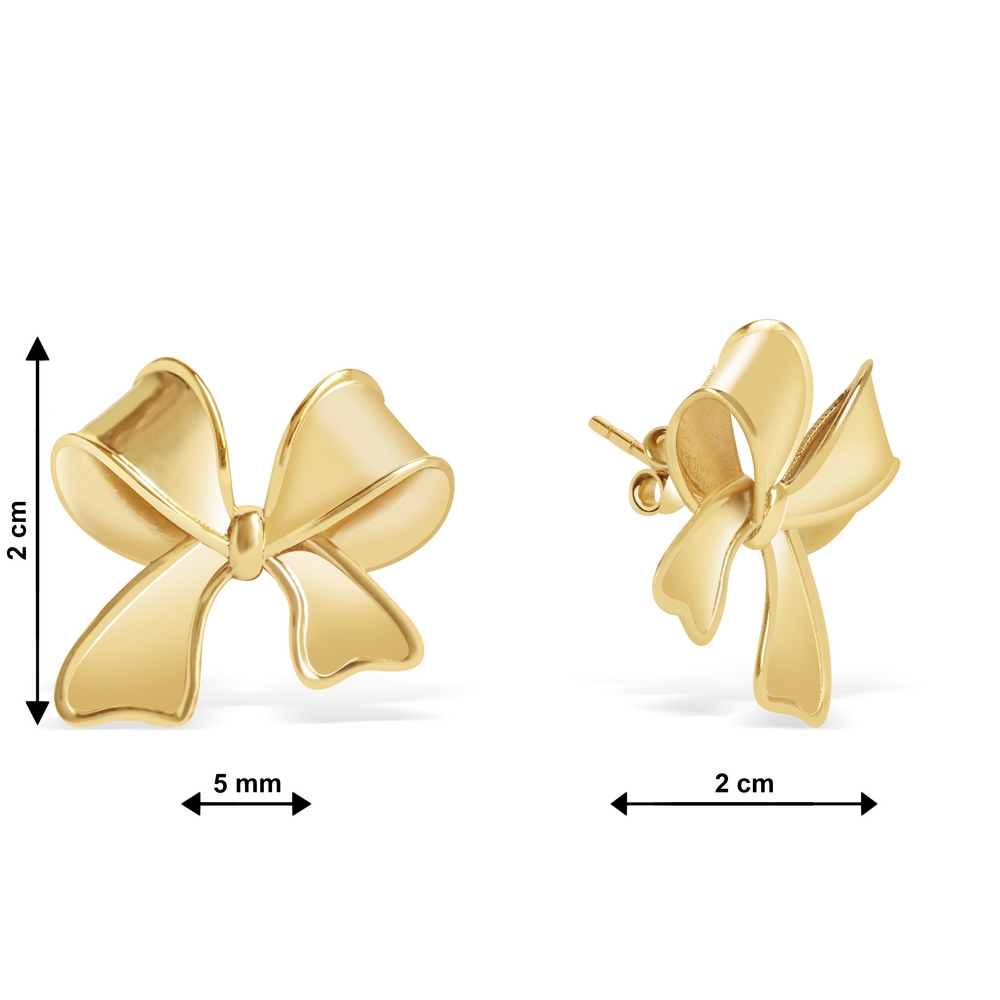 14 Ayar Sarı Altın Fiyonk Figürlü Küpe