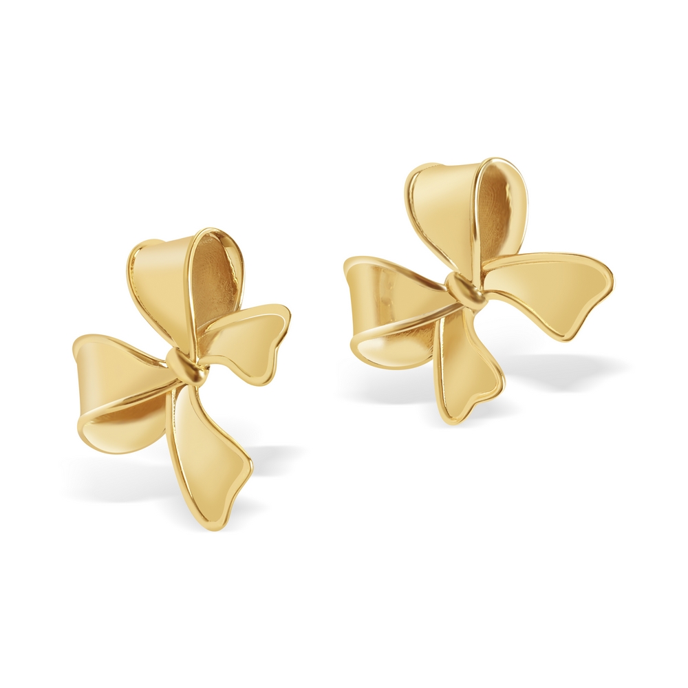 14 Ayar Sarı Altın Fiyonk Figürlü Küpe