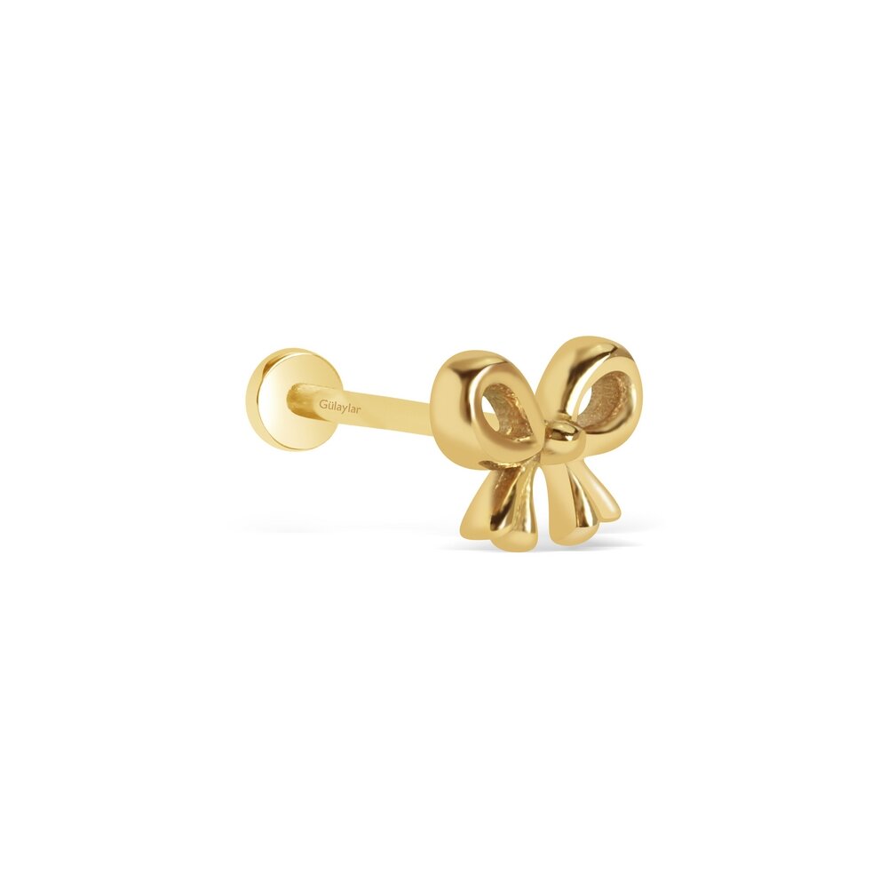 14 Ayar Sarı Altın Fiyonk Tragus Piercing