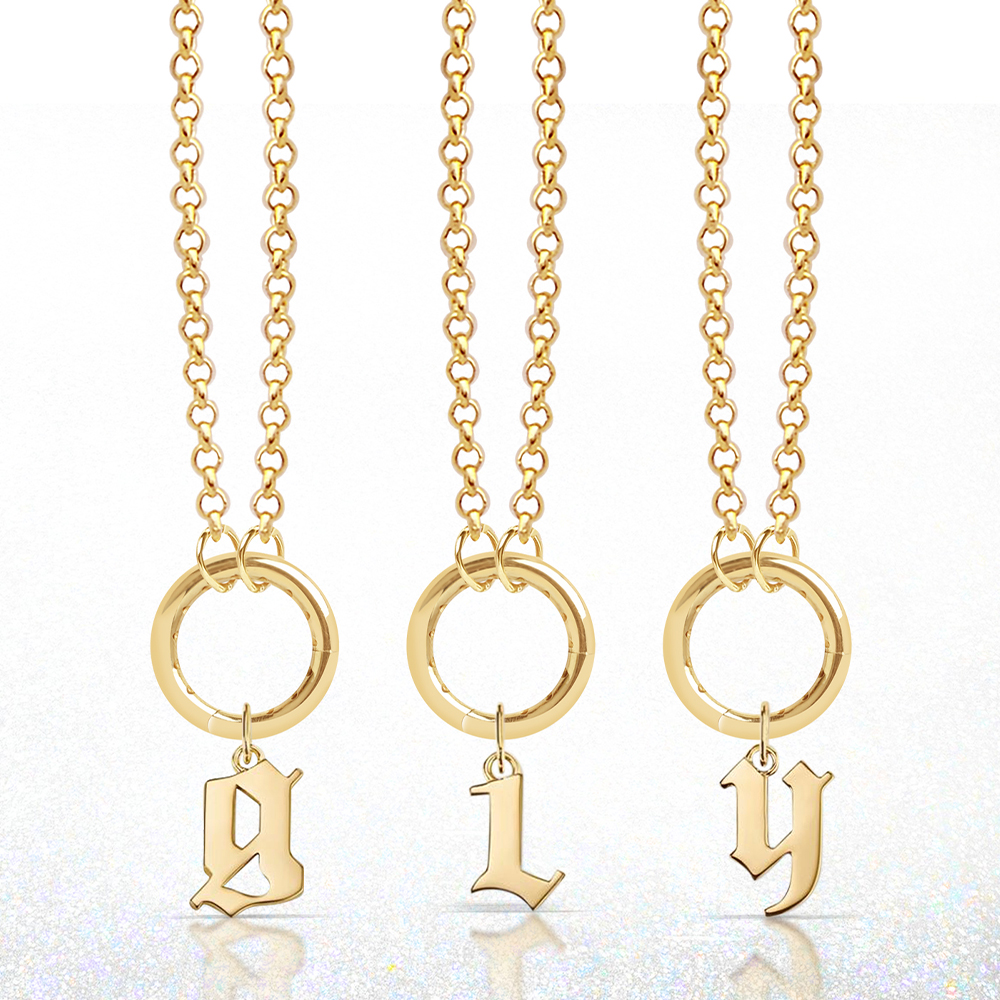 14 Ayar Sarı Altın G Harf Charm