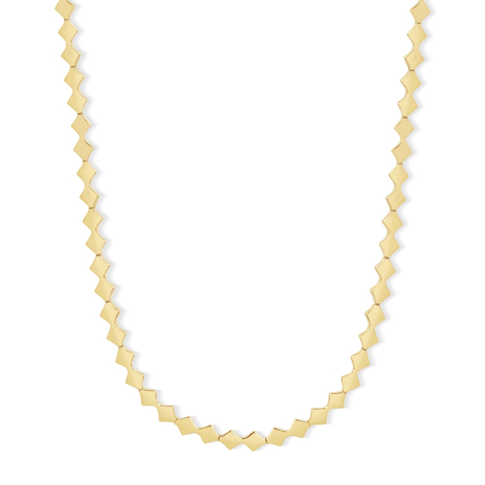14 Ayar Sarı Altın Geometrik Gerdanlık Kolye