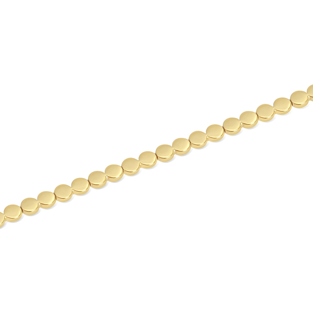 14 Ayar Sarı Altın Geometrik Taşsız Bileklik