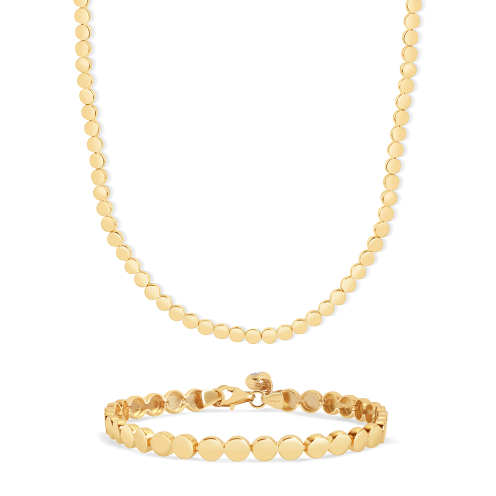 14 Ayar Sarı Altın Geometrik Taşsız Bileklik