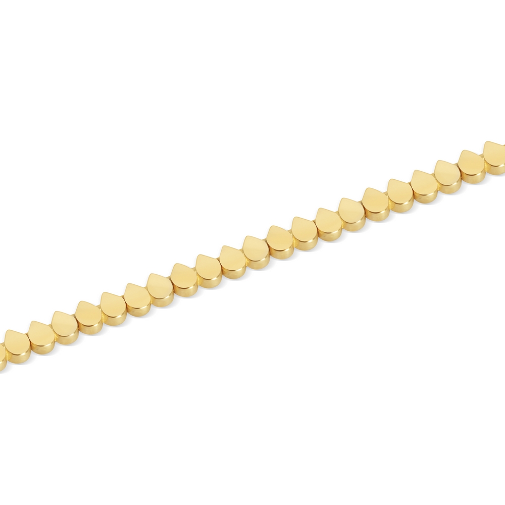 14 Ayar Sarı Altın Geometrik Taşsız Bileklik