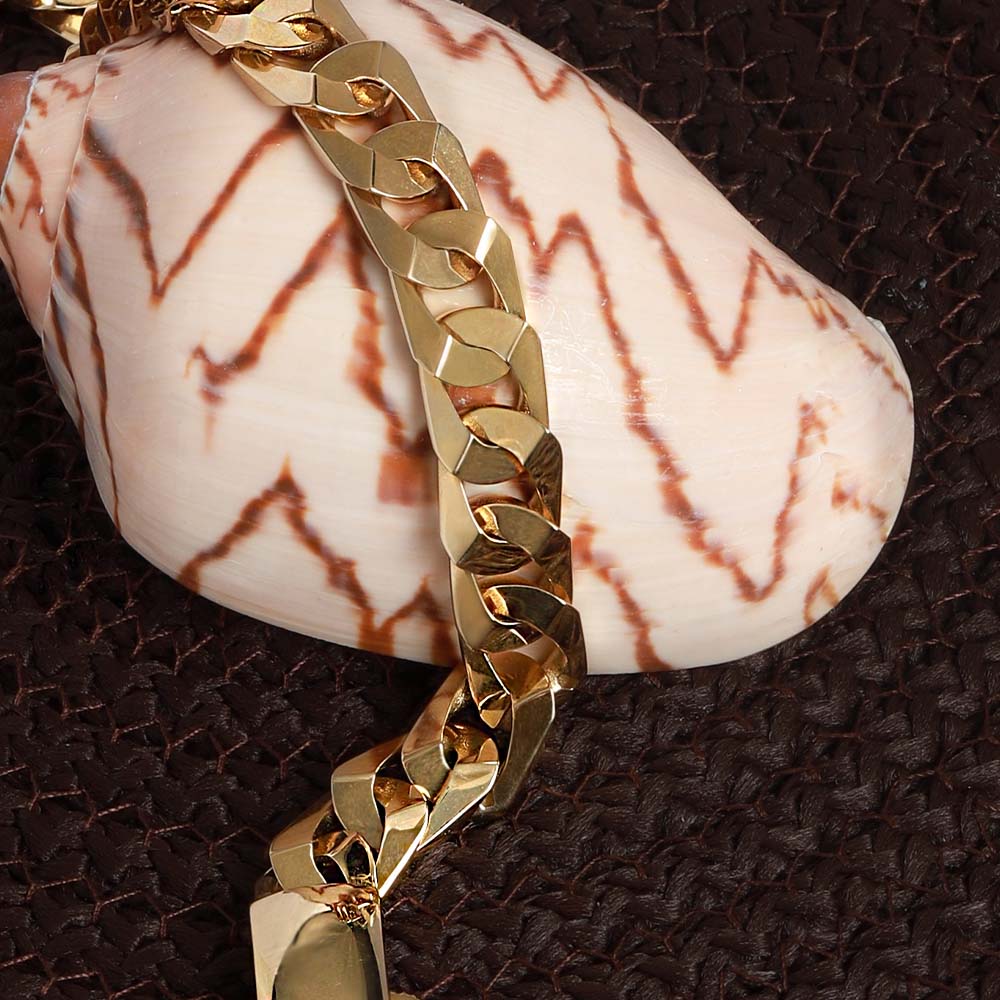 14 Ayar Sarı Altın Gurmet Zincir Bileklik