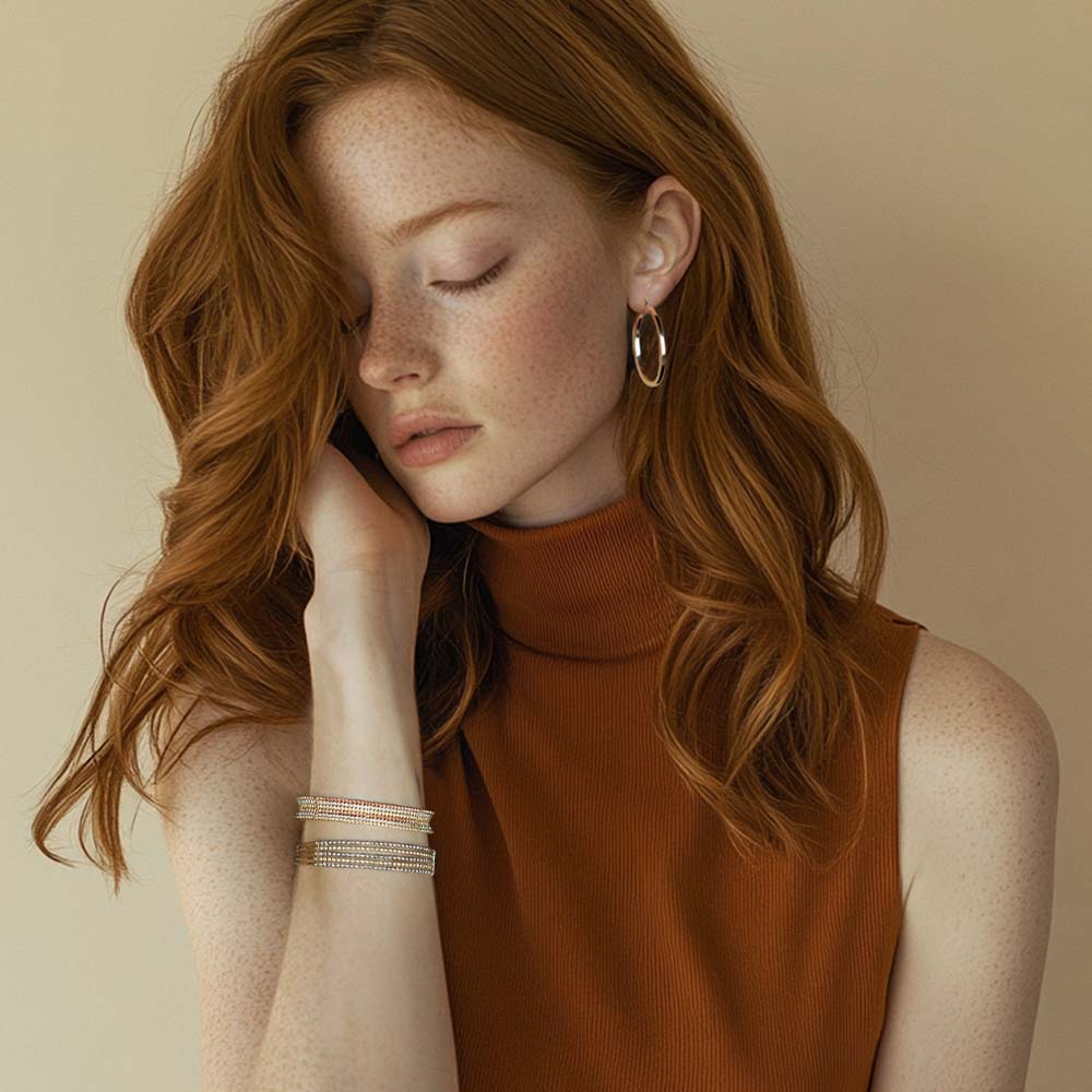 14 Ayar Sarı Altın Halka Küpe