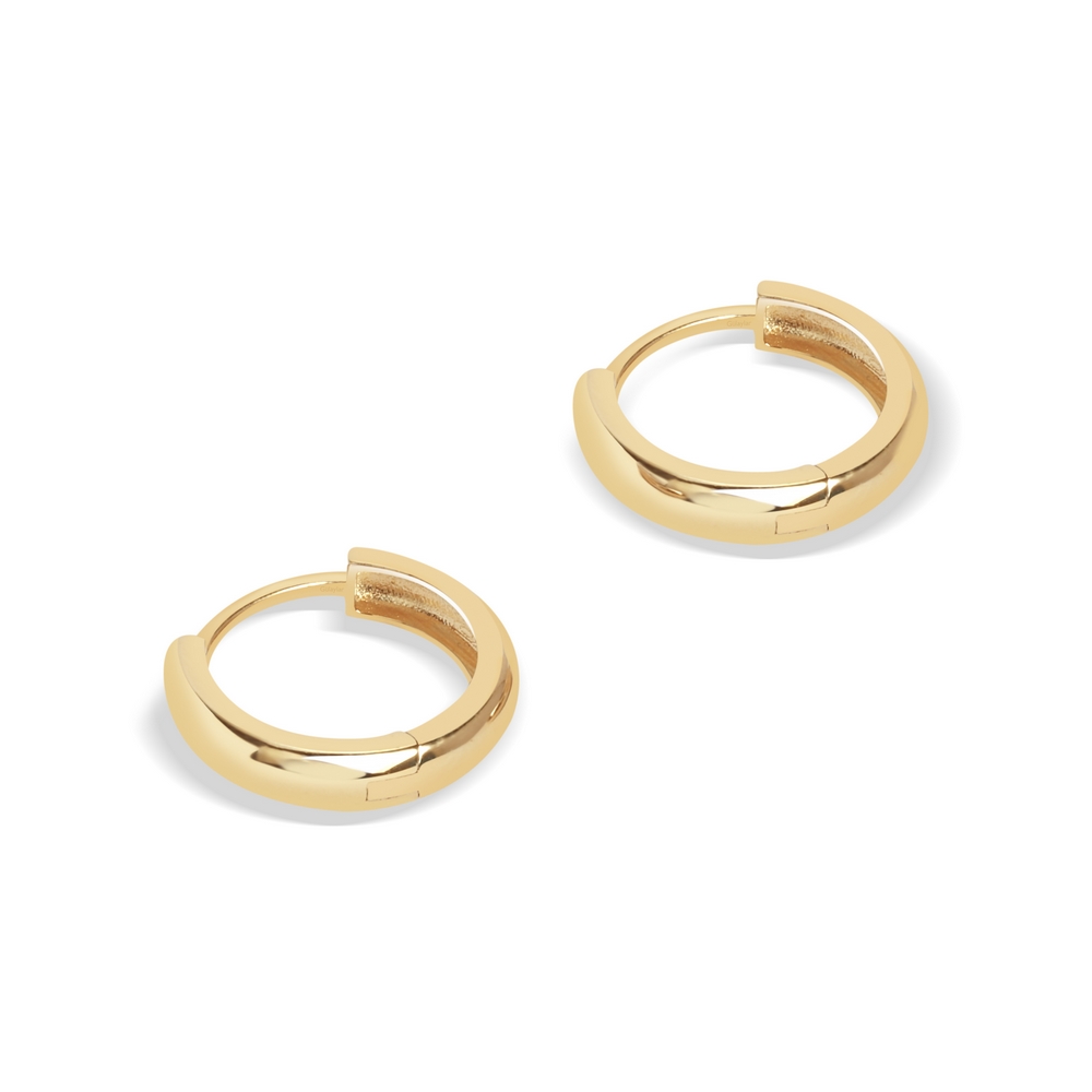 14 Ayar Sarı Altın Halka Küpe