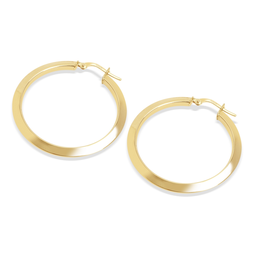 14 Ayar Sarı Altın Halka Küpe