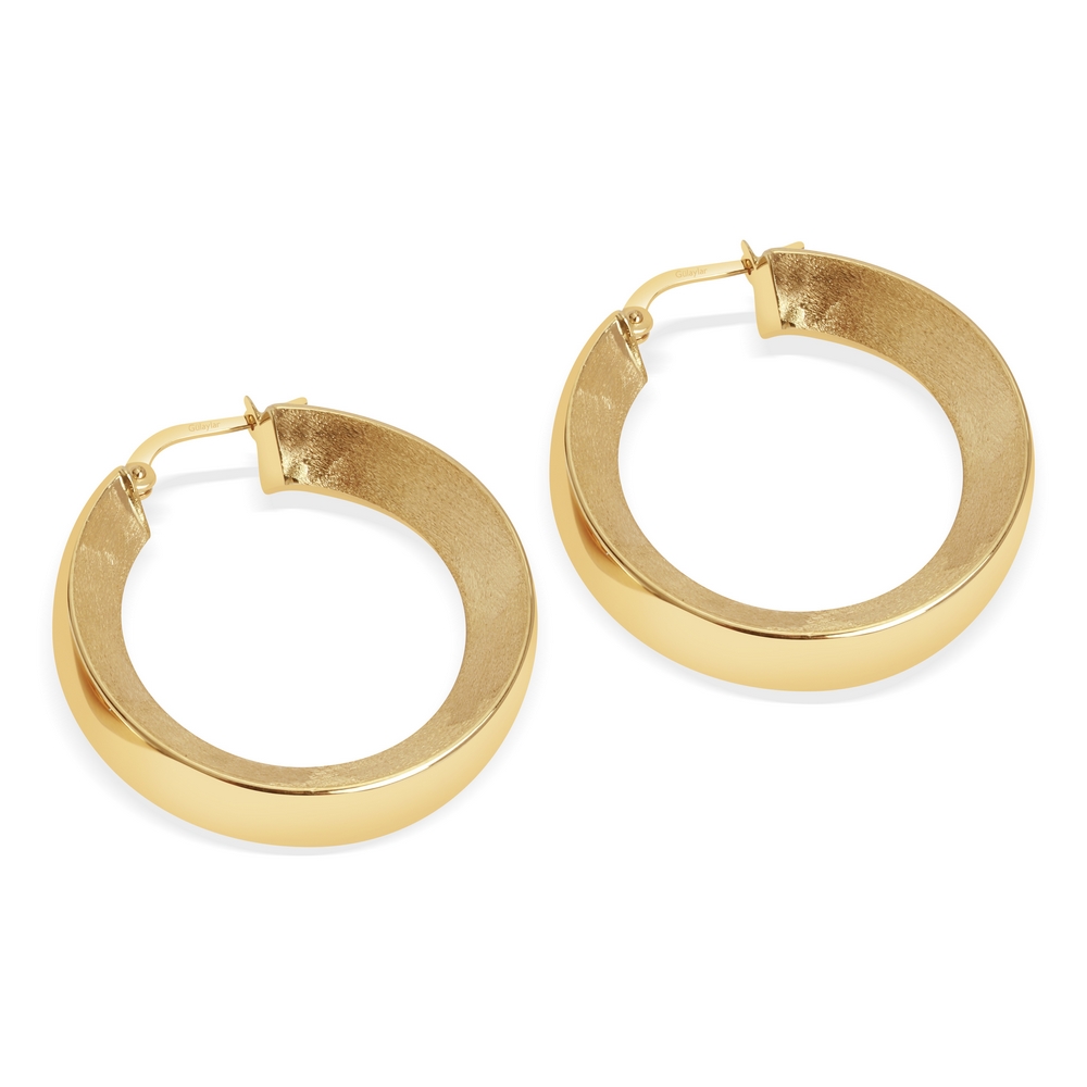 14 Ayar Sarı Altın Halka Küpe