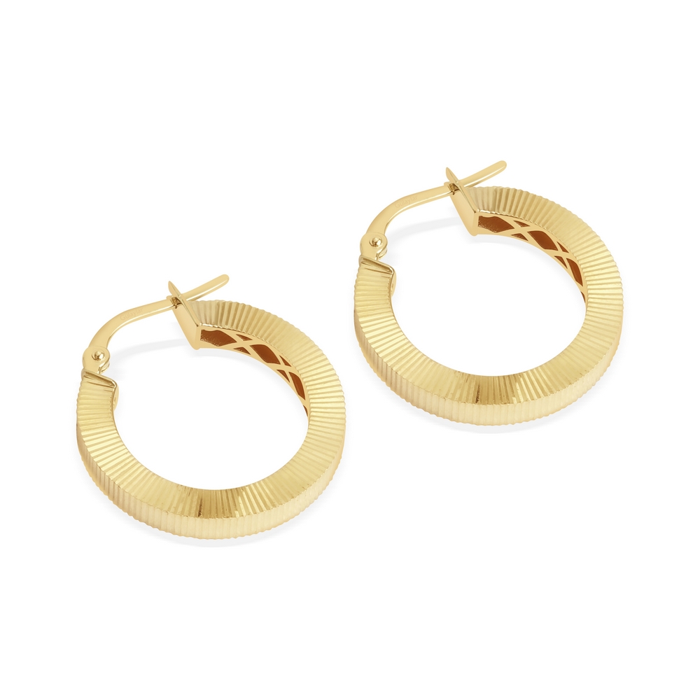 14 Ayar Sarı Altın Halka Küpe