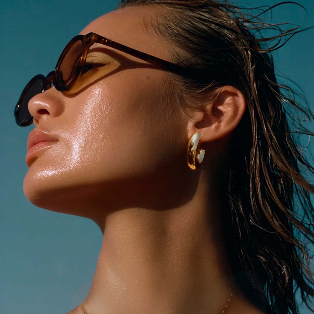 14 Ayar Sarı Altın Halka Küpe