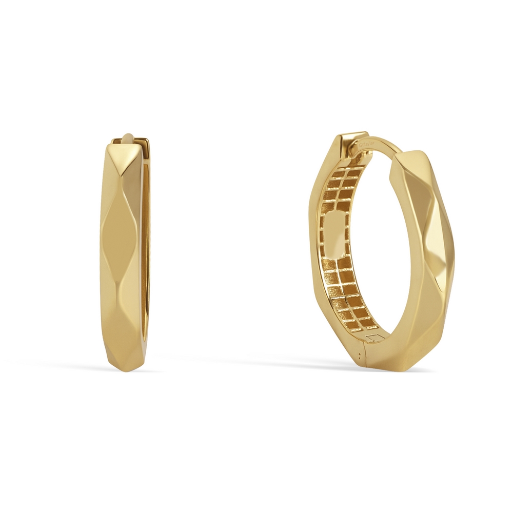 14 Ayar Sarı Altın Halka Küpe