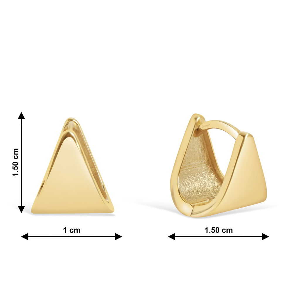 14 Ayar Sarı Altın Halka Küpe