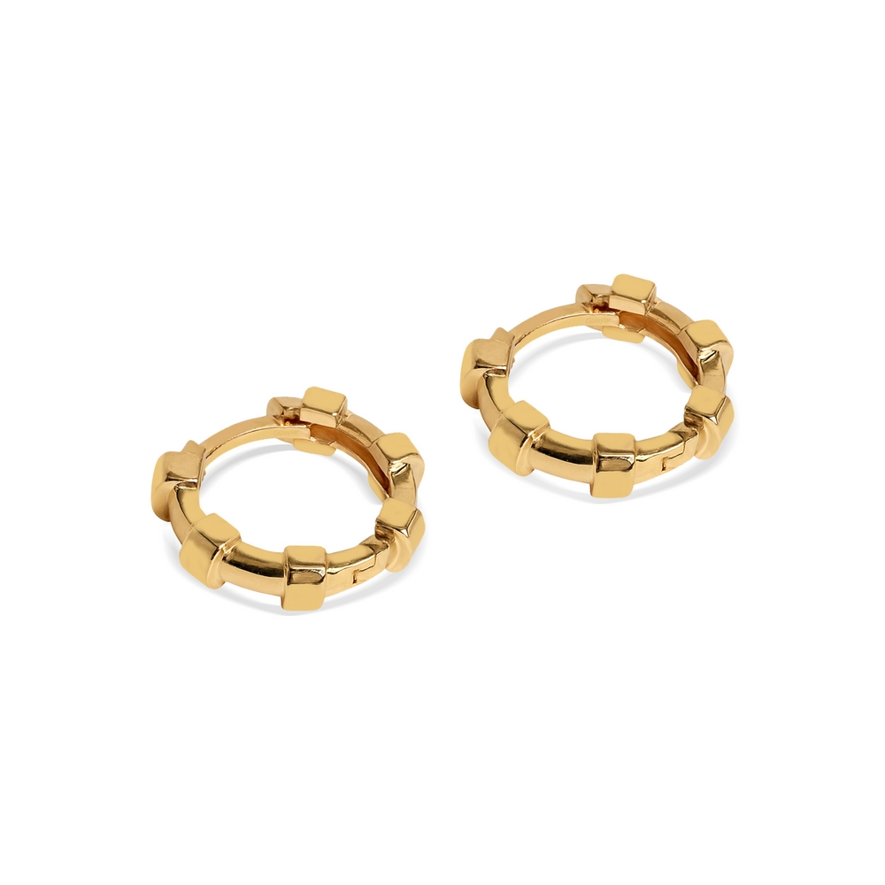 14 Ayar Sarı Altın Halka Küpe