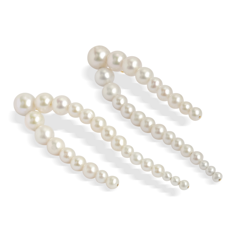 14 Ayar Sarı Altın İnci Küpe