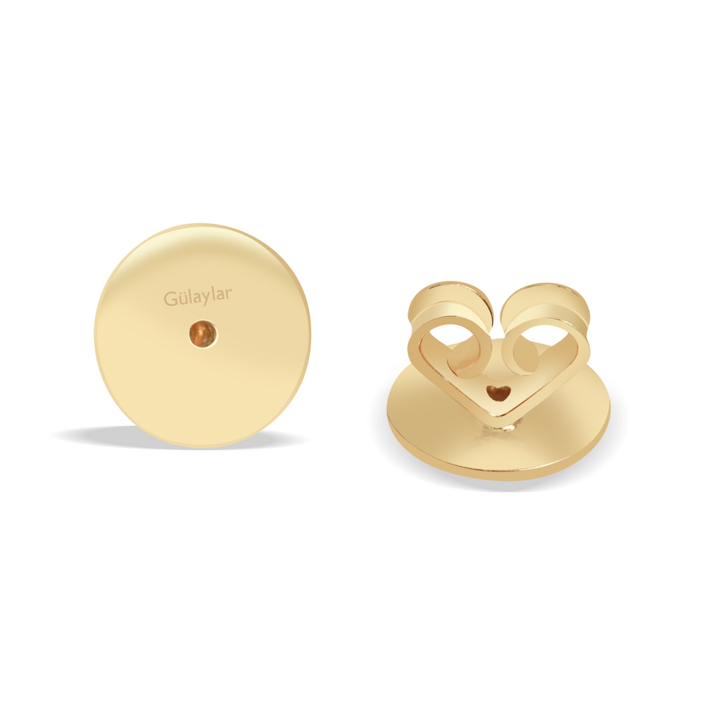 14 Ayar Sarı Altın İnci Küpe