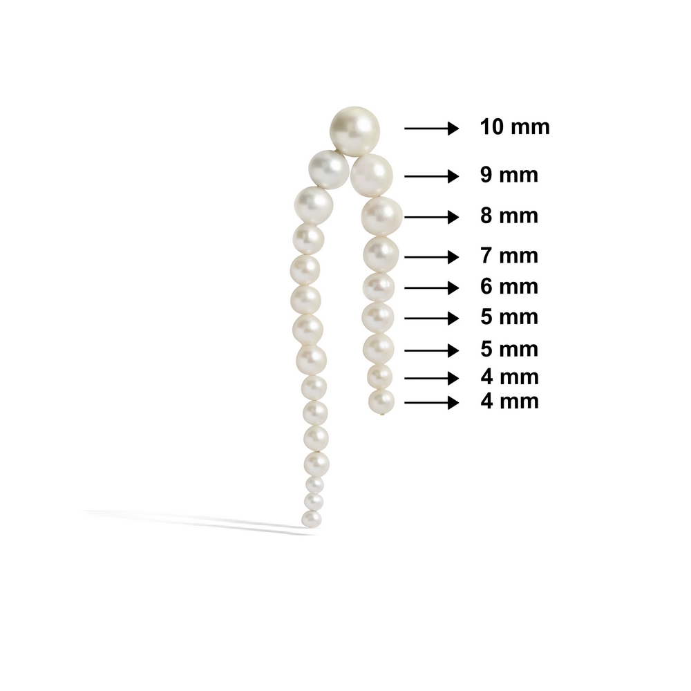 14 Ayar Sarı Altın İnci Küpe