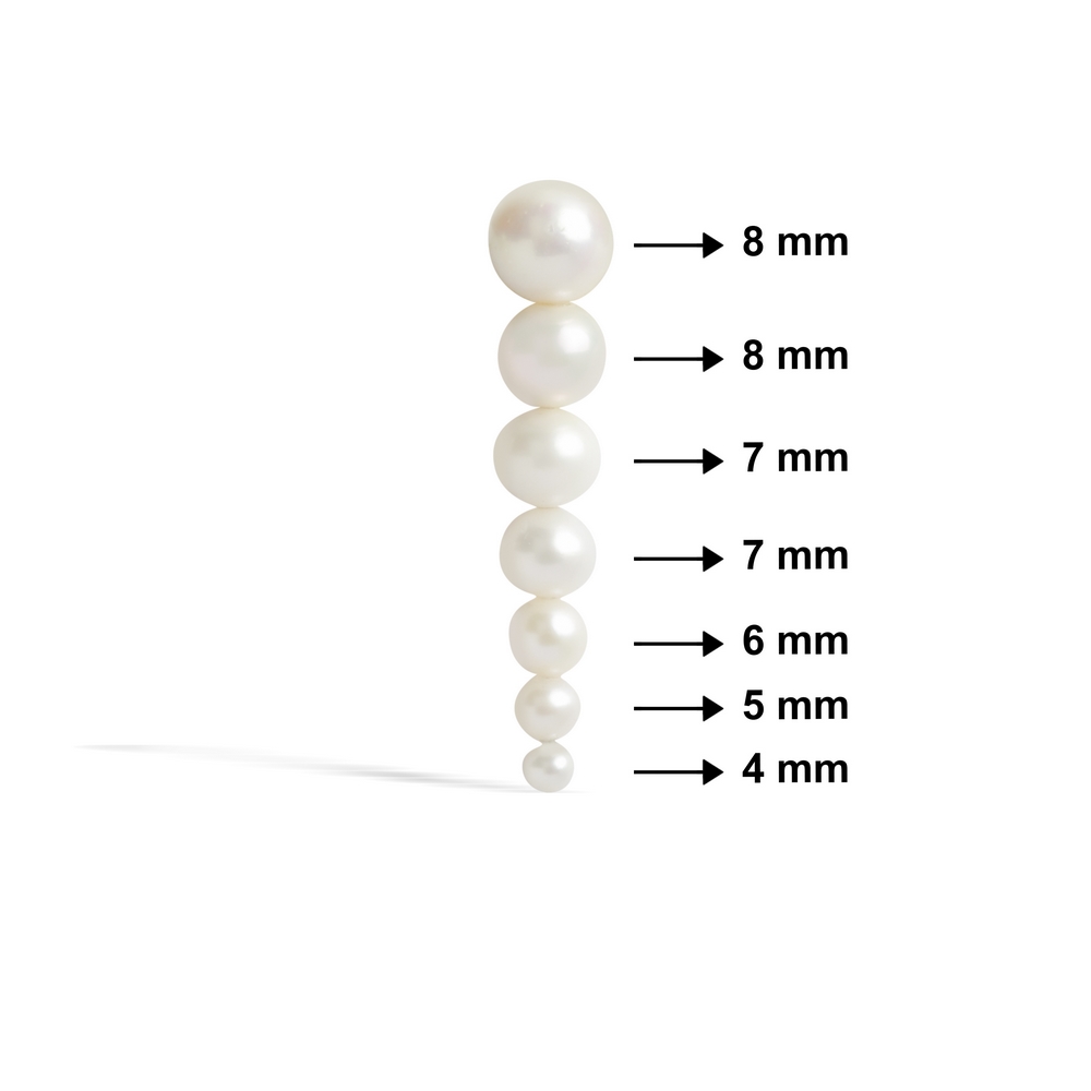 14 Ayar Sarı Altın İnci Küpe