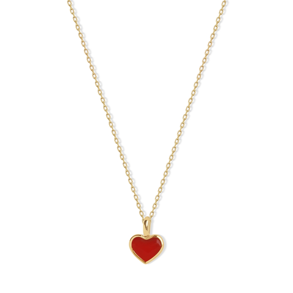 14 Ayar Sarı Altın Kalp Figürlü Kolye
