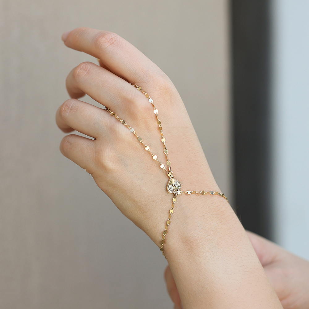 14 Ayar Sarı Altın Kalp Figürlü Şahmeran