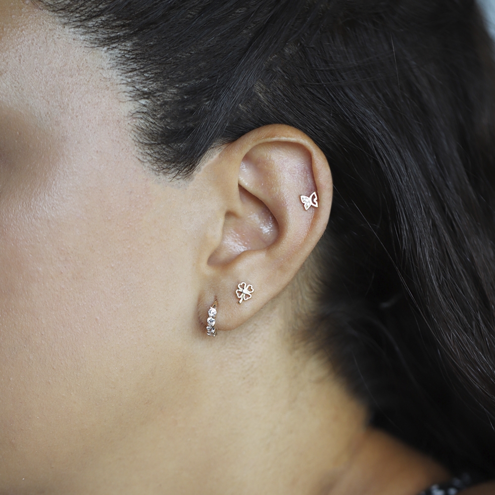 14 Ayar Sarı Altın Tragus Piercing