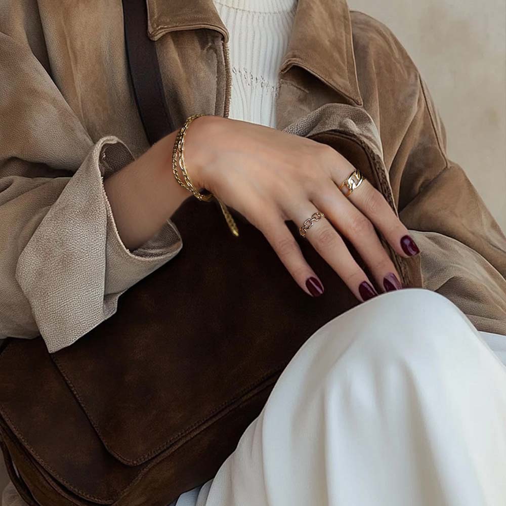 14 Ayar Sarı Altın Kelepçe Bilezik