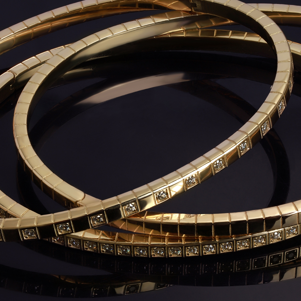 14 Ayar Sarı Altın Kelepçe Bilezik