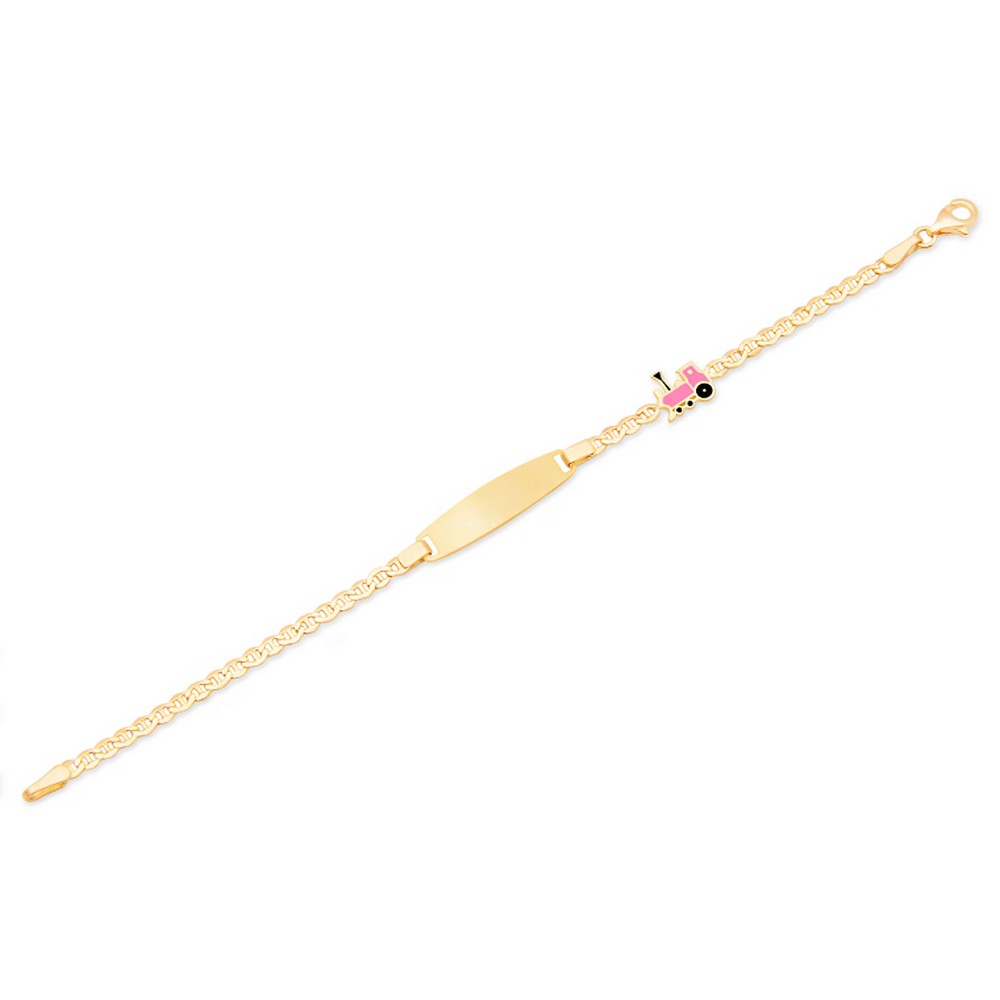 14 Ayar Sarı Altın Künye Bileklik