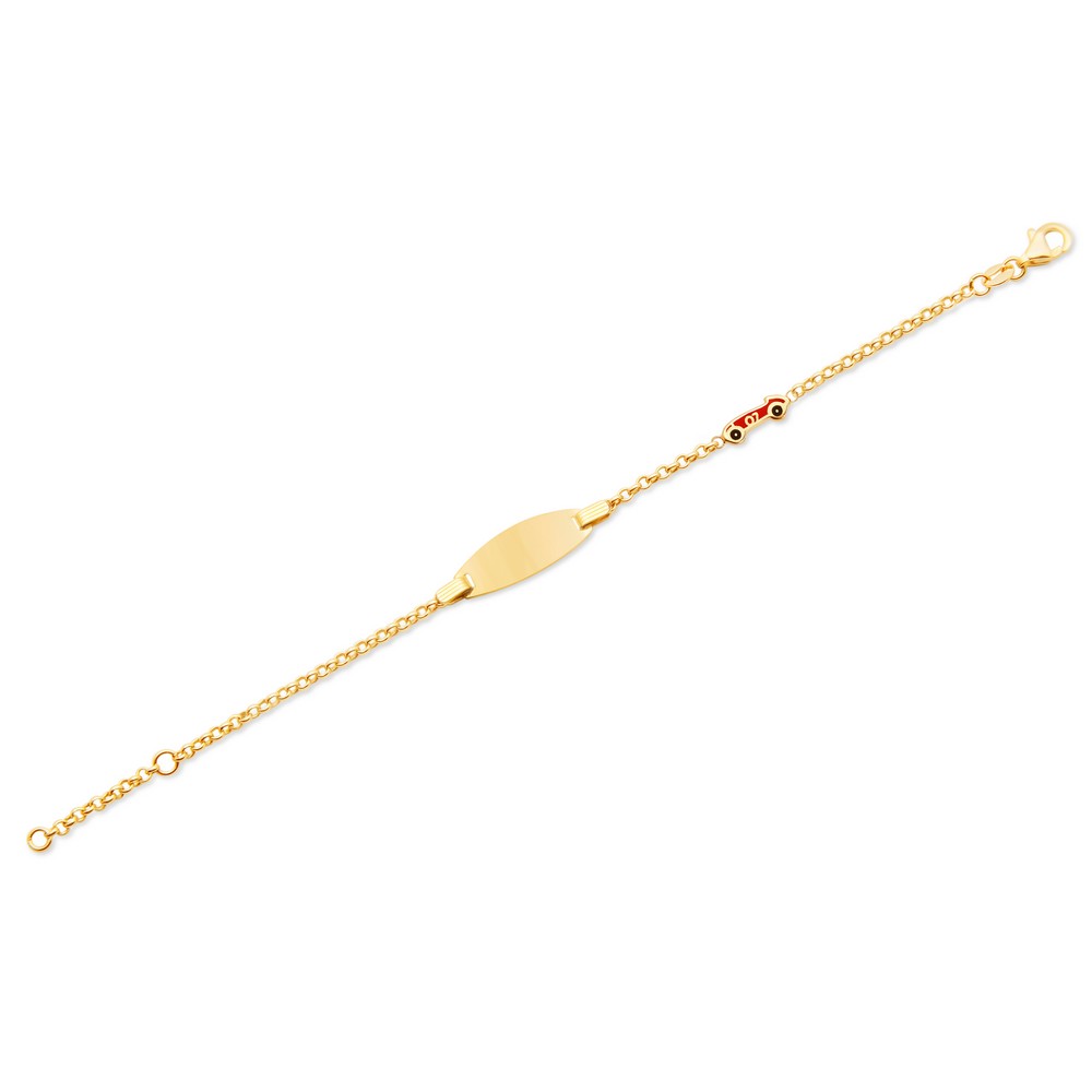 14 Ayar Sarı Altın Künye Bileklik