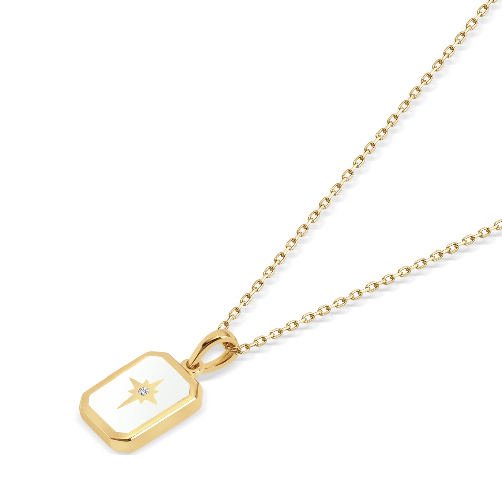 14 Ayar Sarı Altın Kutup Yıldızı Kolye
