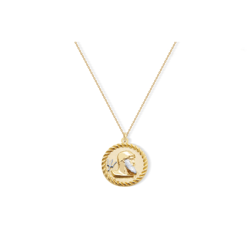 14 Ayar Sarı Altın Madalyon Figürlü Kolye