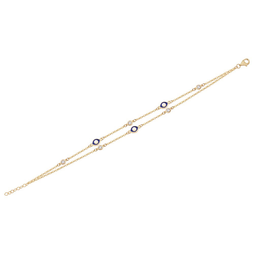 14 Ayar Sarı Altın Nazar Boncuklu Bileklik